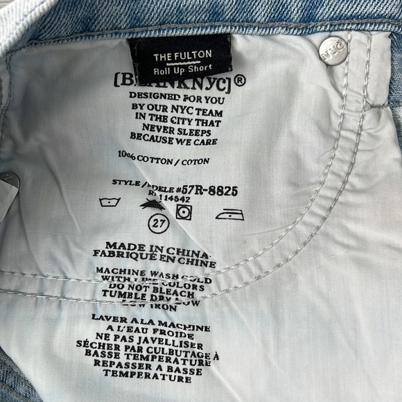 Blank NYC The Fulton High Rise Light Wash Jean Shorts | EUC Size 27 - Picture 6 of 9